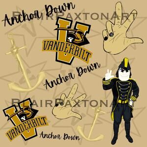 Commodores Seamless, Repeatable Pattern-Anchor Down, Commodores